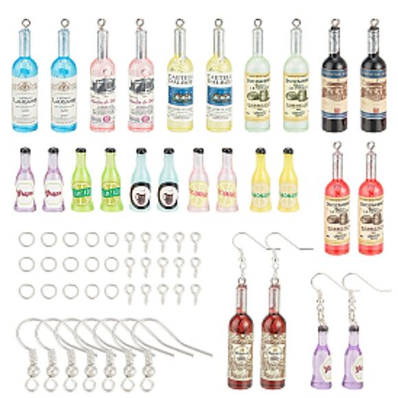 Wine Drinkers Earring Pendant Craft Kit Party Favor Shower Vegas Wedding Cruise - Picture 8 of 8